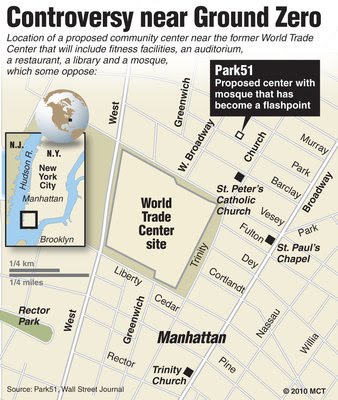 Wall Street Journal graphic of the proposed site.